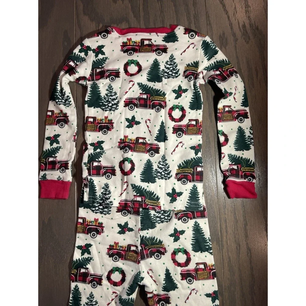 PJ Place 2T Christmas Pajama Set‎ Christmas Tree Truck Candy Cane Wreath